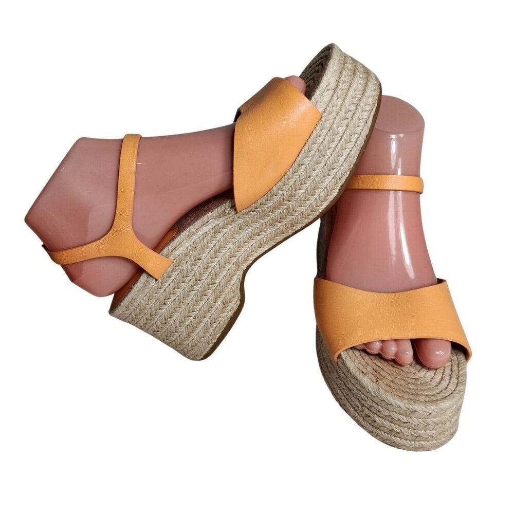 Antonio Melani Women's Size 8.5 M Sandals Cavaaa Leather Platform Espadrille 357